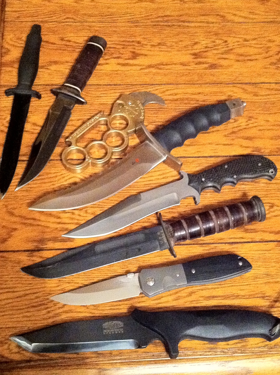 Confiscated knives